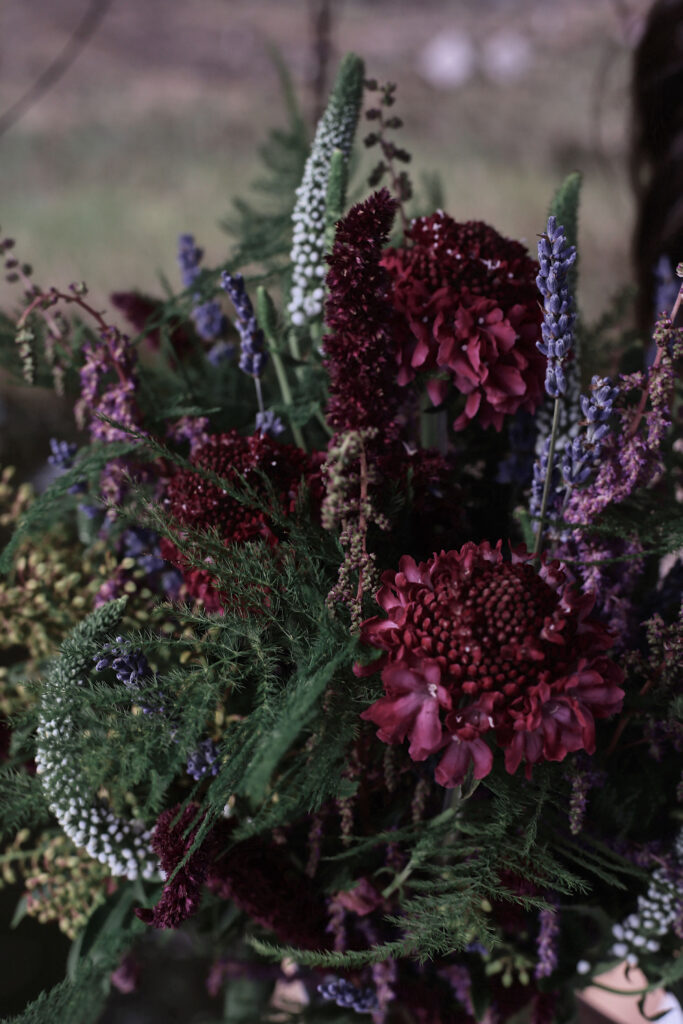 flowers, red purple green, - Bisoux De Lune