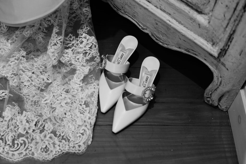 white bride wedding shoes - Bisoux De Lune